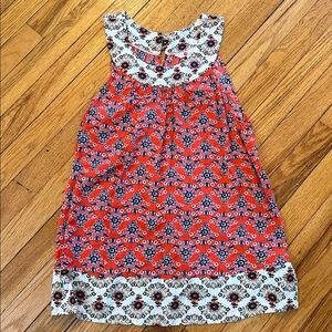 Boden Red White Floral Sleeveless Top